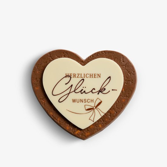 Coeur avec message "Herzlichen Glückwunsch"